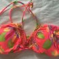 VICTORIA’S SECRET V Beach Soft Tropical Bikini Swim Top Large Floral Coral