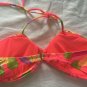 VICTORIA’S SECRET V Beach Soft Tropical Bikini Swim Top Large Floral Coral