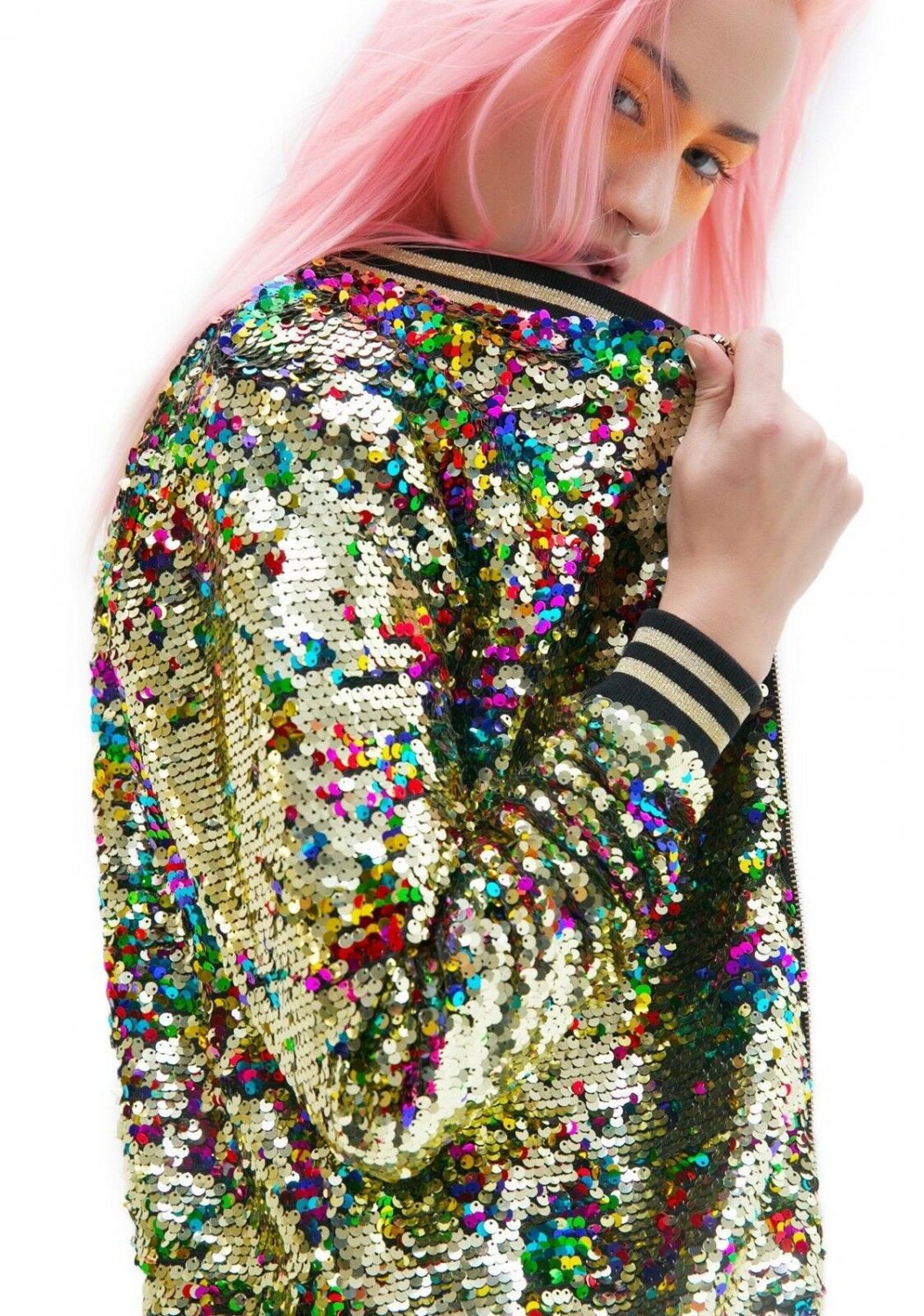 Pink sequin jacket victoria's on sale secret