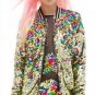 NWT Victoria's Secret LOVE PINK Floral Bling Sequin Varsity Bomber Jacket Ltd S