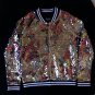 NWT Victoria's Secret LOVE PINK Floral Bling Sequin Varsity Bomber Jacket Ltd S