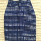 NWT Banana Republic Pencil Skirt White Blue 0 Petites