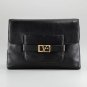 New Diane Von Furstenberg DVF Handbag Nappa Lambskin Leather Gold Chain Link