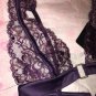 NWT Pleasure State Couture Unlined Lace Diamonds Purple Small