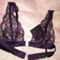 NWT Pleasure State Couture Unlined Lace Diamonds Purple Small