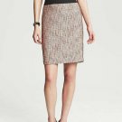 NWT Banana Republic Woven Tweed Skirt Blood Orange 14 Plus Size