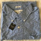 NWT ABERCROMBIE & FITCH MEN A&F Muscle Fit Button Up Shirt Blue L
