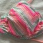 VICTORIA&acirc;��S SECRET Beach Soft Triangle Bikini Swim Top Large striped pink Coral