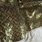 NWT Banana Republic Monogram Collection Olive Sequin Mini Skirt 12 Mosiac Gold
