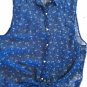 NWT Abercrombie & Fitch Floral Sheer Sleeveless Blouse Shirt L Blue Summer