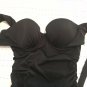 Victoria's Secret Tankini Top Ruched Black Convertible 32B Multi-way