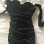 Victoria's Secret Tankini Top Ruched Black Convertible 32B Multi-way