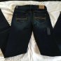 NWT Abercrombie & Fitch A&F Stretch Skinny Jeans Painted Denim Dark Wash 0 25