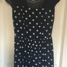 NWT Abercrombie & Fitch Polka Dot Dress Small Navy White Cocktail Low Back Retro