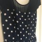 NWT Abercrombie & Fitch Polka Dot Dress Small Navy White Cocktail Low Back Retro