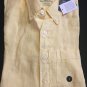 NWT Abercrombie And Fitch A&F Yellow Linen Shirt Button Down L Large