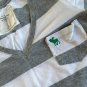 NWT Abercrombie & Fitch A&F Soft Striped Pocket Tee White Grey V-neck XS