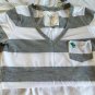 NWT Abercrombie & Fitch A&F Soft Striped Pocket Tee White Grey V-neck XS