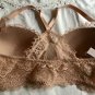 Victoria&acirc;��s Secret Dream Angels Lightly Lined Demi Bra 32DD Tan Lace Front Close