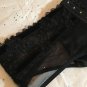 NWT Victoria's Secret LUXE Sexy Liquid Satin Mesh Velvet Black M Mid Rise Cheeky
