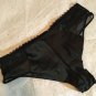 NWT Victoria's Secret LUXE Sexy Liquid Satin Mesh Velvet Black M Mid Rise Cheeky