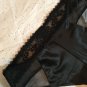 NWT Victoria's Secret LUXE Sexy Liquid Satin Mesh Velvet Black M Mid Rise Cheeky