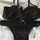 NWT La Perla Strapless Demi Cup Bra Cheeky Tanga Lot 36B S Bamboo Bandage $425