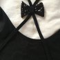 NWT RARE Victoria’s Secret Med Crop Tank Small Garter Pom Pom Bikini Black