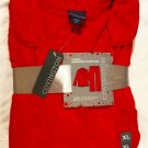 NEW Covington 2 PC Embossed Fleece Pajama Set Red Snowflake Reindeer XL