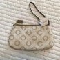 NWT Coach ASH DOT Signature Monogram Khaki Taupe Mixed Media Large Wristlet