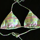 NWOT Victoria's Secret Triangle Bikini Top Multicolor Tie Dye Large