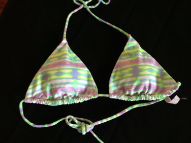 NWOT Victoria's Secret Triangle Bikini Top Multicolor Tie Dye Large