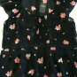 NWT Abercrombie & Fitch Fluttery Floral Airy Short Sleeve Blouse Shirt M Navy