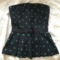 NWT ABERCROMBIE & FITCH A&F Belted Green Polka Dot Bustier Top S