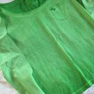 Abercrombie & Fitch Relaxed Fit Boat Neck Long Sleeve Shirt L Spring Green Dyed