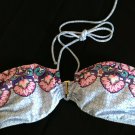 VICTORIA’S SECRET Beach Soft Bikini Swim Top Large Floral Purples Fleur Geo