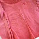 Abercrombie & Fitch Pink Dyed Boat Neck Relaxed Fit Long Sleeve Shirt L Spring