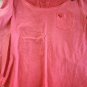 Abercrombie & Fitch Pink Dyed Boat Neck Relaxed Fit Long Sleeve Shirt L Spring