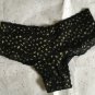 NWT Victoria’s Secret Shimmer Cheeky Panty S Black Gold Animal Print