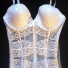 Victoria's Secret Angel Fantasies Padded Push Up Boned Bustier 36C Bridal White