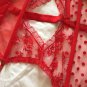 NWT Victoria&acirc;��s Secret Designer Collection Cutout Bustier Thong Set RED 32C S