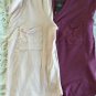 Abercrombie & Fitch LOT of TWO A&F Soft V-neck Pocket Tee XS Light Pink Purple