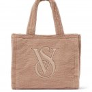 NWT VICTORIA’S SECRET Plush Fleece Beige Tote Bag Sherpa Fluffy