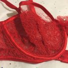 Victoria's Secret Designer Collection Couture Bra 34B Chantilly Lace Red Victoria's Secret Designer Collection Couture Bra 34B Chantilly Lace Red