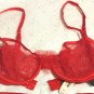 Victoria's Secret Designer Collection Couture Bra 34B Chantilly Lace Red