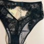 NWT Agent Provocateur Unlined Sheer Lace Navy Big Brief Panty S 2 High Rise