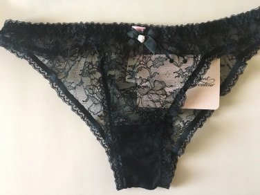 NWT Agent Provocateur Unlined Lace Black Hiphugger Panty S 2