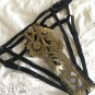 NWT Victoria's Secret Very Sexy Cutout String Bikini Floral Gold Embroidered L
