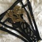 NWT Victoria's Secret Very Sexy Cutout String Bikini Floral Gold Embroidered L