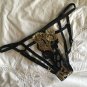 NWT Victoria's Secret Very Sexy Cutout String Bikini Floral Gold Embroidered L